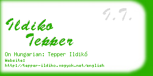 ildiko tepper business card